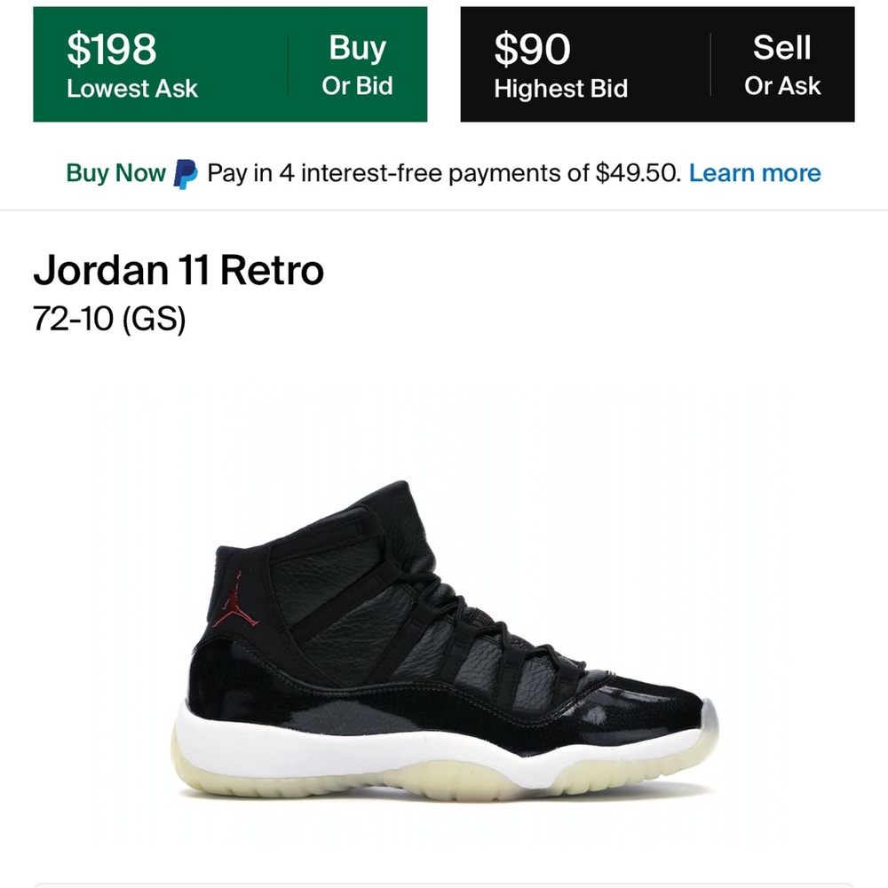 Jordan 11 72-10